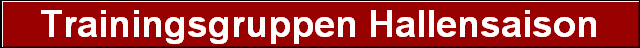 Trainingsgruppen Hallensaison